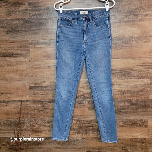Madewell Jeans 28 Skinny 10" High Rise Leavitt Wash M6234 Tummy Control Stretch - Picture 1 of 13